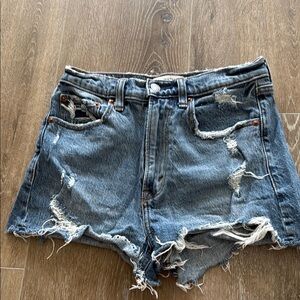 Abercrombie & Fitch Blue Jean Shorts Distressed Vintage Style